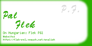 pal flek business card